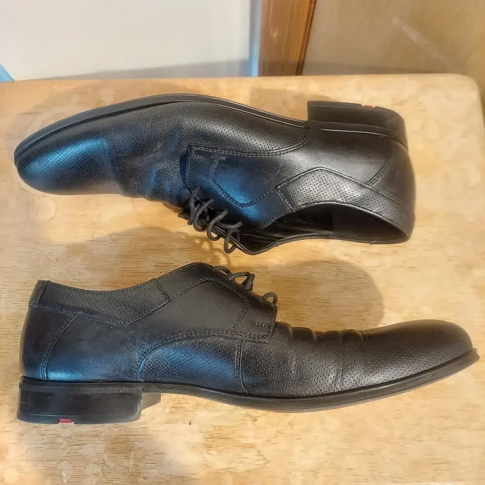 Lloyd Germany Men's US 10 Black Leather Derby Oxford Shoes